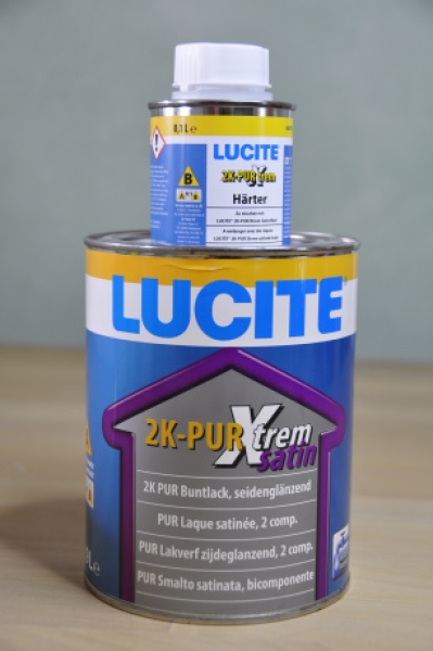 Lucite 2K-PUR Xtrem Satin getönt 1 Ltr. incl. Härter